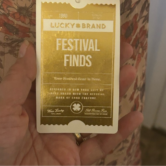 NWT Lucky Ruffled Midi Dress size Small Front Slit adjust. Straps Festival - Picture 7 of 11